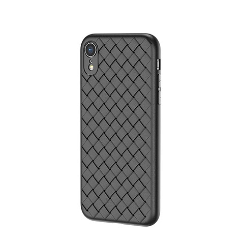 Silikon Hülle Handyhülle Gummi Schutzhülle Leder Tasche S05 für Apple iPhone XR Schwarz