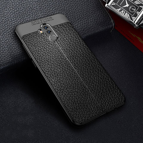 Silikon Hülle Handyhülle Gummi Schutzhülle Leder Tasche Z01 für Huawei Mate 20 Lite Schwarz