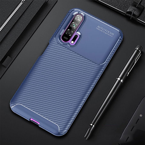 Silikon Hülle Handyhülle Gummi Schutzhülle Tasche Köper für Huawei Honor 20 Pro Blau