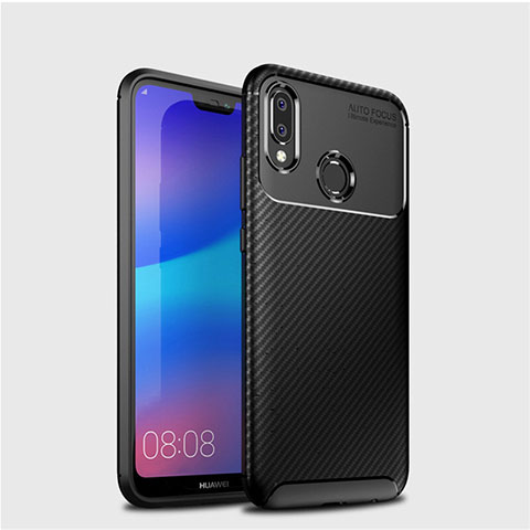 Silikon Hülle Handyhülle Gummi Schutzhülle Tasche Köper für Huawei P20 Lite Schwarz