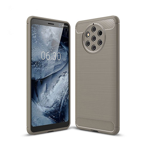 Silikon Hülle Handyhülle Gummi Schutzhülle Tasche Köper für Nokia 9 PureView Grau