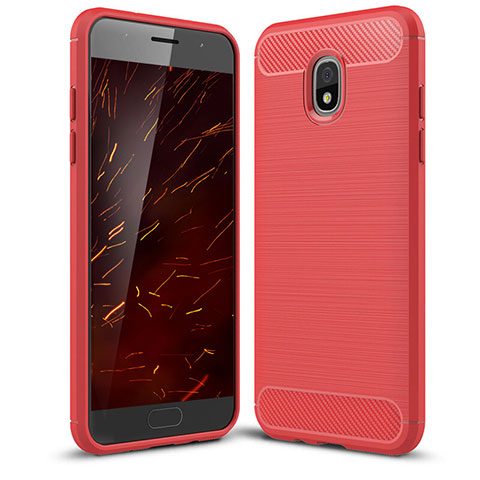 Silikon Hülle Handyhülle Gummi Schutzhülle Tasche Köper für Samsung Galaxy J3 Star Rot