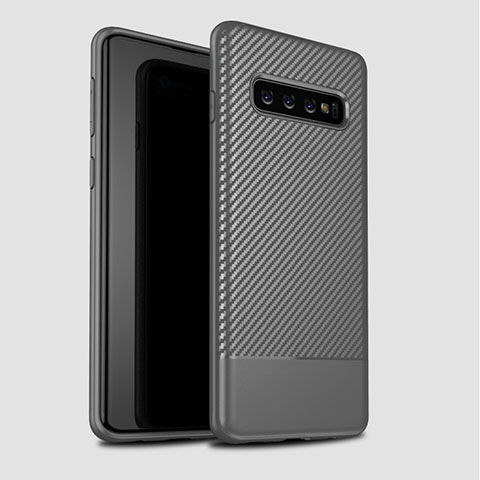 Silikon Hülle Handyhülle Gummi Schutzhülle Tasche Köper für Samsung Galaxy S10 5G Grau