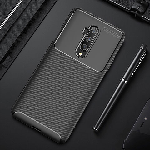 Silikon Hülle Handyhülle Gummi Schutzhülle Tasche Köper S01 für OnePlus 7T Pro Schwarz