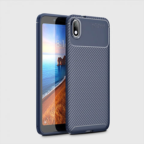 Silikon Hülle Handyhülle Gummi Schutzhülle Tasche Köper S01 für Xiaomi Redmi 7A Blau