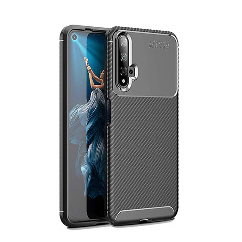 Silikon Hülle Handyhülle Gummi Schutzhülle Tasche Köper Y01 für Huawei Nova 5T Schwarz