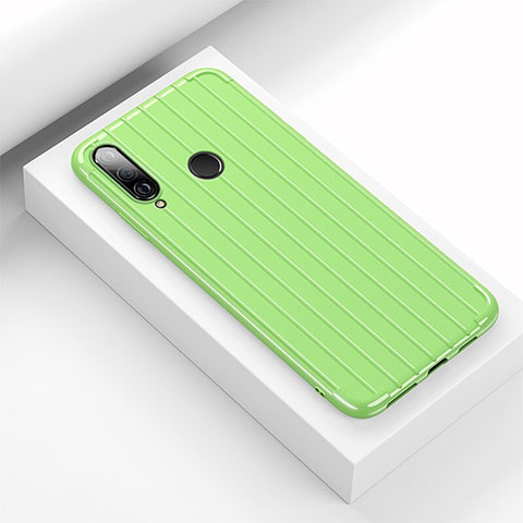 Silikon Hülle Handyhülle Gummi Schutzhülle Tasche Line C01 für Huawei P30 Lite New Edition Grün