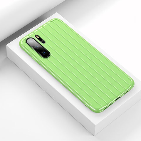 Silikon Hülle Handyhülle Gummi Schutzhülle Tasche Line C02 für Huawei P30 Pro New Edition Grün