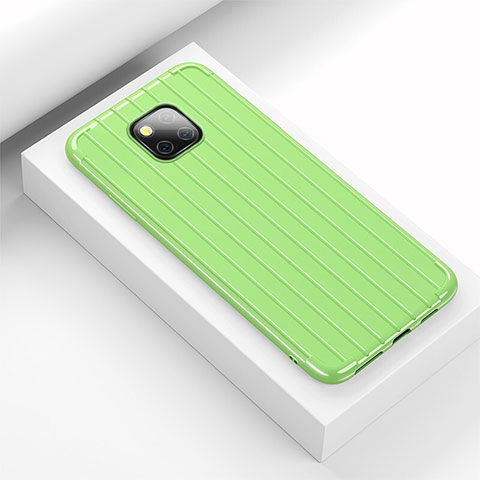 Silikon Hülle Handyhülle Gummi Schutzhülle Tasche Line C03 für Huawei Mate 20 Pro Grün