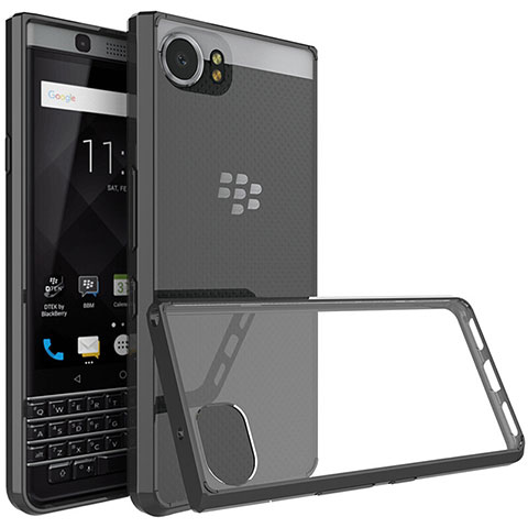 Silikon Hülle Handyhülle Rahmen Schutzhülle Durchsichtig Transparent für Blackberry KEYone Schwarz