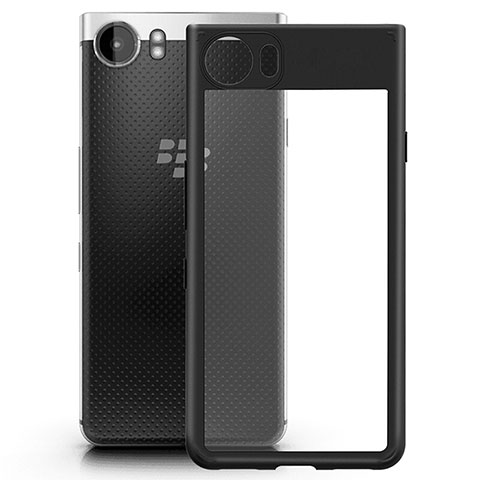 Silikon Hülle Handyhülle Rahmen Schutzhülle Durchsichtig Transparent Matt für Blackberry KEYone Schwarz