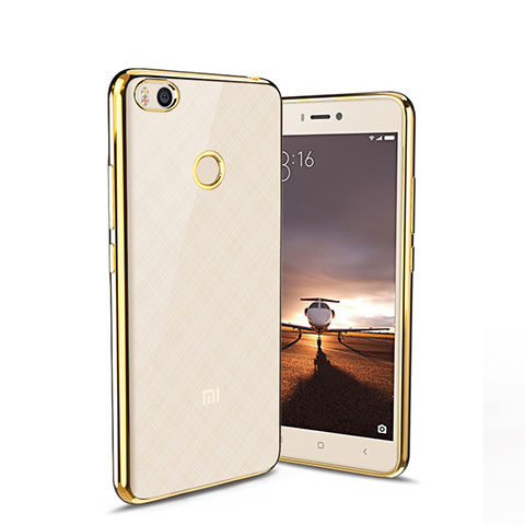 Silikon Hülle Handyhülle Rahmen Schutzhülle Durchsichtig Transparent Matt für Xiaomi Mi 4S Gold