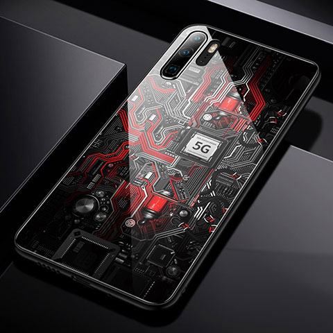 Silikon Hülle Handyhülle Rahmen Schutzhülle Spiegel Modisch Muster S01 für Huawei P30 Pro New Edition Plusfarbig