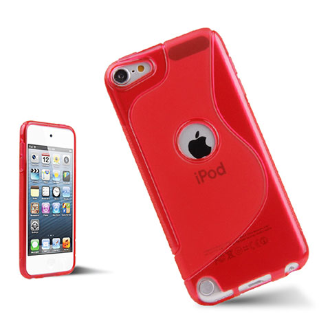 Silikon Hülle Handyhülle S-Line Schutzhülle Durchsichtig Transparent für Apple iPod Touch 5 Rot