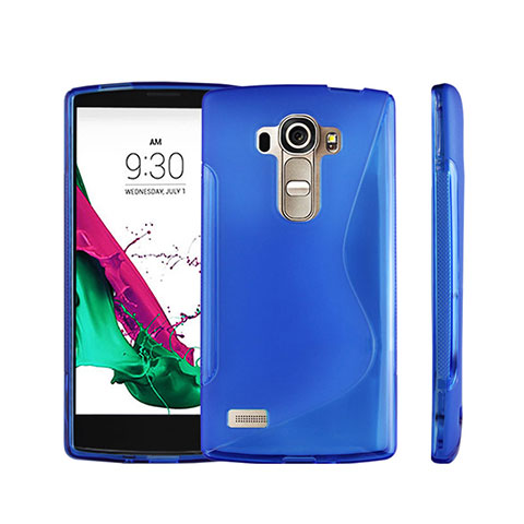 Silikon Hülle Handyhülle S-Line Schutzhülle Durchsichtig Transparent für LG G4 Beat Blau