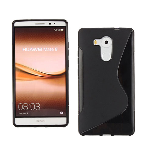 Silikon Hülle Handyhülle S-Line Schutzhülle für Huawei Mate 8 Schwarz