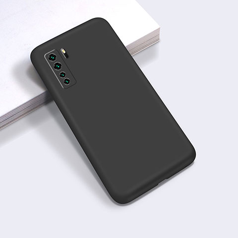 Silikon Hülle Handyhülle Ultra Dünn Flexible Schutzhülle 360 Grad Ganzkörper Tasche für Huawei Nova 7 SE 5G Schwarz
