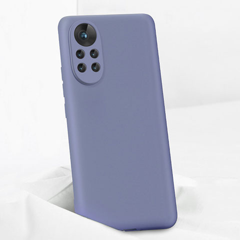 Silikon Hülle Handyhülle Ultra Dünn Flexible Schutzhülle 360 Grad Ganzkörper Tasche für Huawei Nova 8 Pro 5G Lavendel Grau