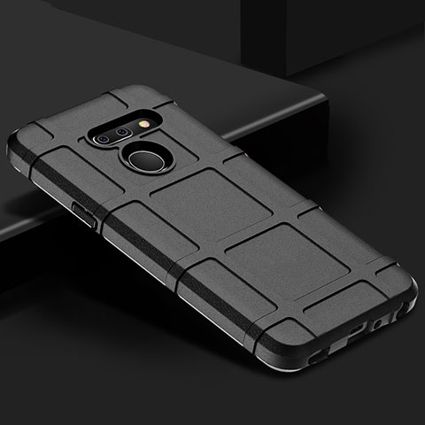 Silikon Hülle Handyhülle Ultra Dünn Flexible Schutzhülle 360 Grad Ganzkörper Tasche für LG G8 ThinQ Schwarz
