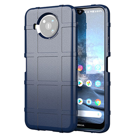 Silikon Hülle Handyhülle Ultra Dünn Flexible Schutzhülle 360 Grad Ganzkörper Tasche für Nokia 8.3 5G Blau