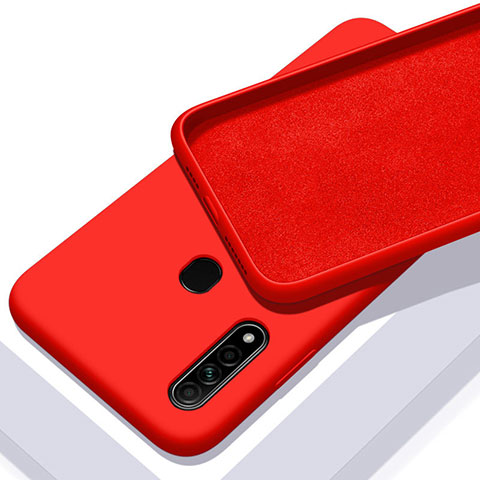Silikon Hülle Handyhülle Ultra Dünn Flexible Schutzhülle 360 Grad Ganzkörper Tasche für Oppo A31 Rot