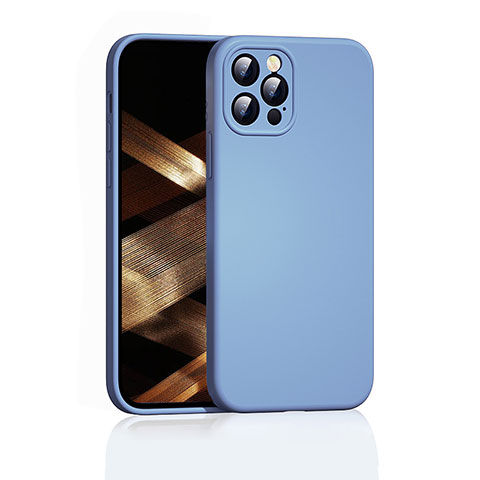 Silikon Hülle Handyhülle Ultra Dünn Flexible Schutzhülle 360 Grad Ganzkörper Tasche G01 für Apple iPhone 15 Pro Hellblau