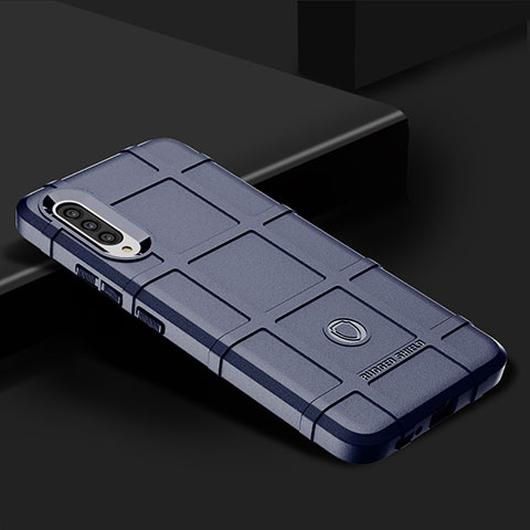 Silikon Hülle Handyhülle Ultra Dünn Flexible Schutzhülle 360 Grad Ganzkörper Tasche J02S für Samsung Galaxy A90 5G Blau