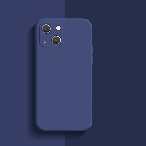 Silikon Hülle Handyhülle Ultra Dünn Flexible Schutzhülle 360 Grad Ganzkörper Tasche S01 für Apple iPhone 13 Mini Blau