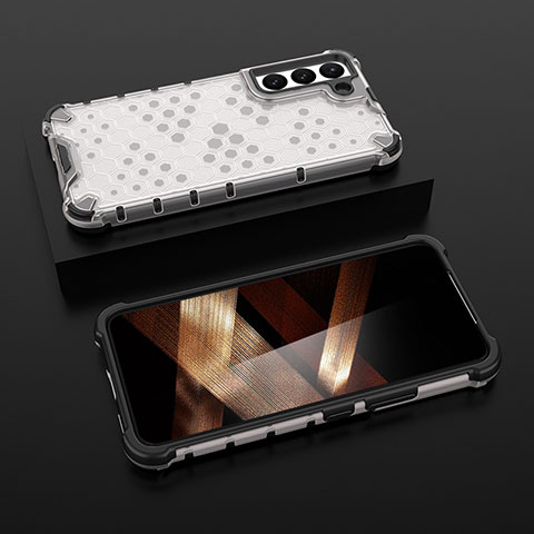 Silikon Hülle Handyhülle Ultra Dünn Flexible Schutzhülle 360 Grad Ganzkörper Tasche S03 für Samsung Galaxy S24 5G Weiß