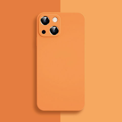 Silikon Hülle Handyhülle Ultra Dünn Flexible Schutzhülle 360 Grad Ganzkörper Tasche S04 für Apple iPhone 13 Orange