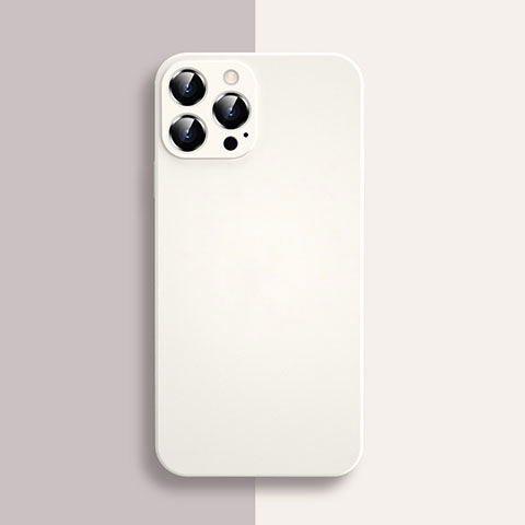 Silikon Hülle Handyhülle Ultra Dünn Flexible Schutzhülle 360 Grad Ganzkörper Tasche S04 für Apple iPhone 14 Pro Weiß