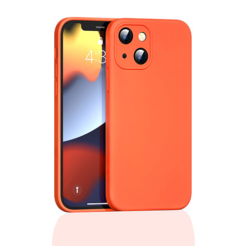 Silikon Hülle Handyhülle Ultra Dünn Flexible Schutzhülle 360 Grad Ganzkörper Tasche S05 für Apple iPhone 13 Mini Orange