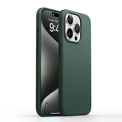 Silikon Hülle Handyhülle Ultra Dünn Flexible Schutzhülle 360 Grad Ganzkörper Tasche YK1 für Apple iPhone 13 Pro Max Grün