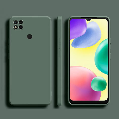 Silikon Hülle Handyhülle Ultra Dünn Flexible Schutzhülle 360 Grad Ganzkörper Tasche YK1 für Xiaomi Redmi 9C Grün