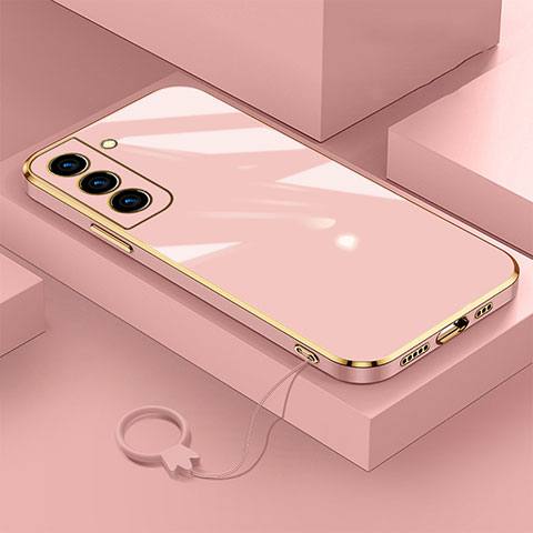 Silikon Hülle Handyhülle Ultra Dünn Flexible Schutzhülle Tasche M01 für Samsung Galaxy S21 5G Rosegold