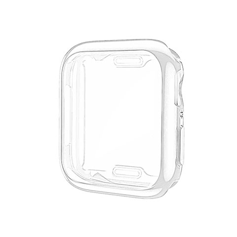 Silikon Hülle Handyhülle Ultra Dünn Flexible Schutzhülle Tasche S01 für Apple iWatch 5 44mm Klar