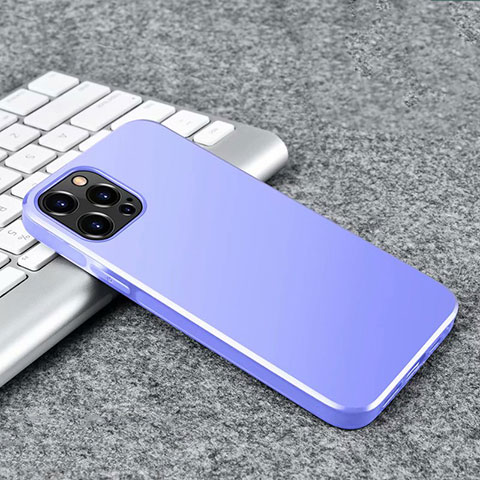 Silikon Hülle Handyhülle Ultra Dünn Flexible Schutzhülle Tasche S02 für Apple iPhone 12 Pro Violett