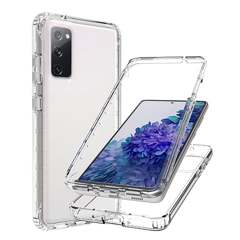 Silikon Hülle Handyhülle Ultra Dünn Flexible Schutzhülle Tasche Transparent Vorder und Rückseite 360 Grad Ganzkörper Farbverlauf JX1 für Samsung Galaxy S20 Lite 5G Klar
