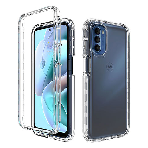 Silikon Hülle Handyhülle Ultra Dünn Flexible Schutzhülle Tasche Transparent Vorder und Rückseite 360 Grad Ganzkörper für Motorola Moto G31 Klar