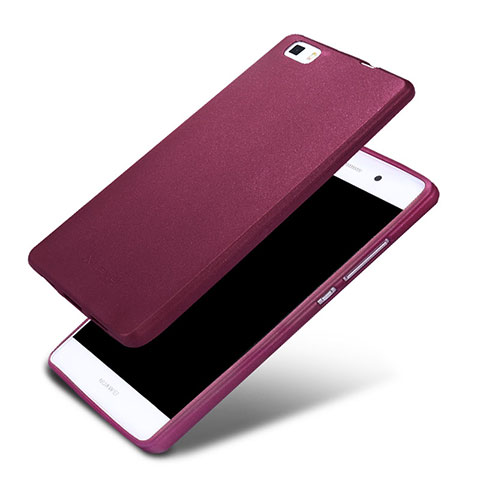 Silikon Hülle Handyhülle Ultra Dünn Schutzhülle 360 Grad für Huawei P8 Lite Violett