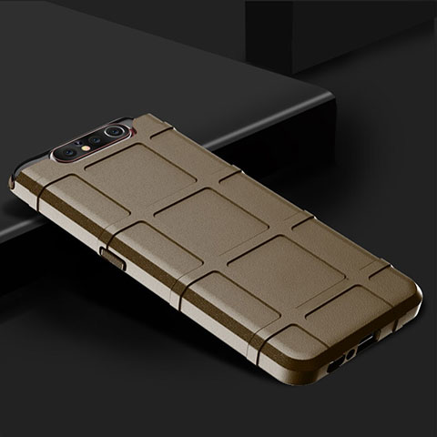 Silikon Hülle Handyhülle Ultra Dünn Schutzhülle 360 Grad Tasche C03 für Samsung Galaxy A80 Braun