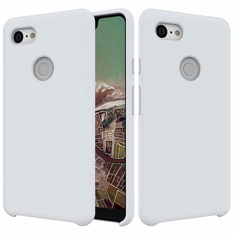 Silikon Hülle Handyhülle Ultra Dünn Schutzhülle 360 Grad Tasche für Google Pixel 3 XL Weiß