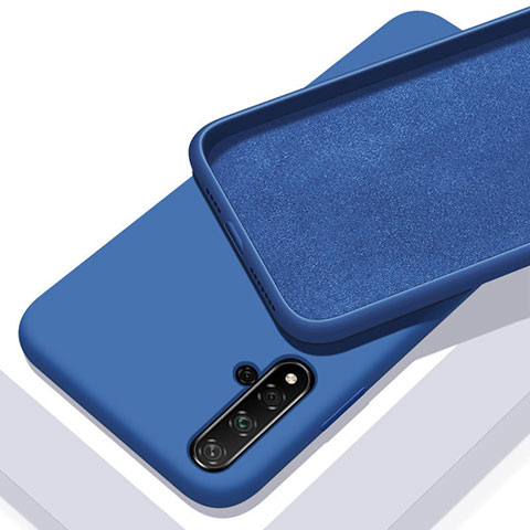 Silikon Hülle Handyhülle Ultra Dünn Schutzhülle 360 Grad Tasche für Huawei Nova 5T Blau