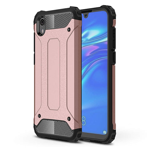 Silikon Hülle Handyhülle Ultra Dünn Schutzhülle 360 Grad Tasche für Huawei Y5 (2019) Rosegold