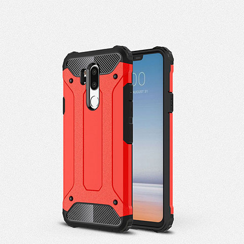 Silikon Hülle Handyhülle Ultra Dünn Schutzhülle 360 Grad Tasche für LG G7 Rot