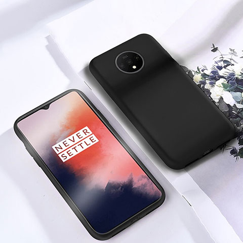 Silikon Hülle Handyhülle Ultra Dünn Schutzhülle 360 Grad Tasche für OnePlus 7T Schwarz