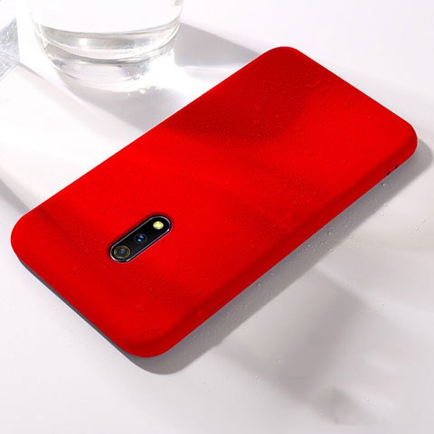 Silikon Hülle Handyhülle Ultra Dünn Schutzhülle 360 Grad Tasche für Oppo Realme X Rot