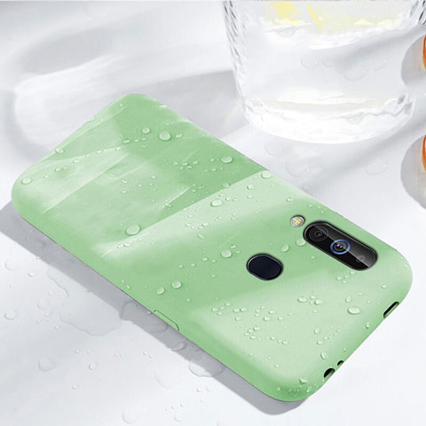 Silikon Hülle Handyhülle Ultra Dünn Schutzhülle 360 Grad Tasche für Samsung Galaxy A60 Grün