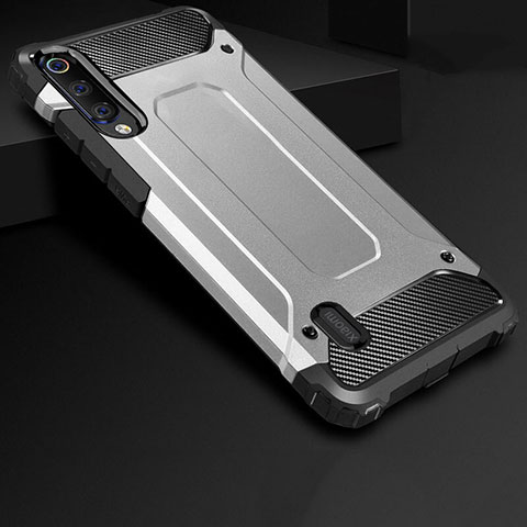 Silikon Hülle Handyhülle Ultra Dünn Schutzhülle 360 Grad Tasche für Xiaomi CC9e Silber