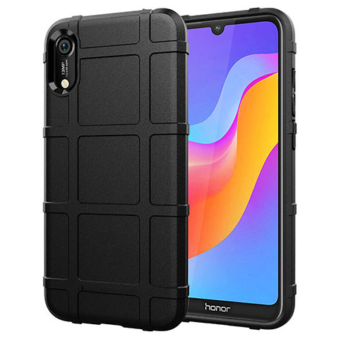 Silikon Hülle Handyhülle Ultra Dünn Schutzhülle 360 Grad Tasche S01 für Huawei Honor 8A Schwarz